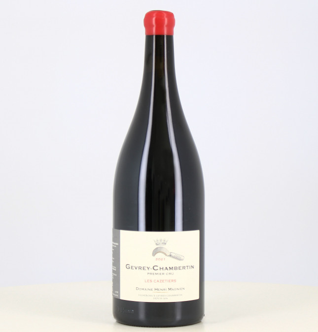 Magnum Rotwein Gevrey Chambertin 1er cru Cazetiers 2021 Henri Magnien 