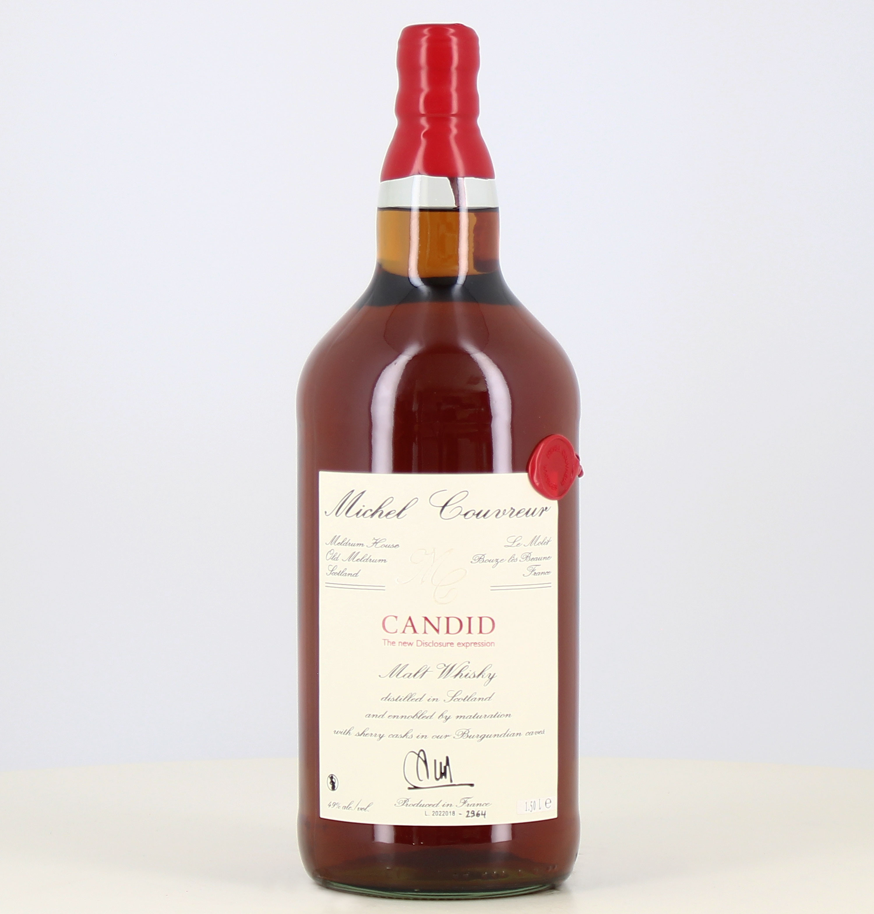 Magnum whisky Michel Couvreur Candid malt whisky 49% 