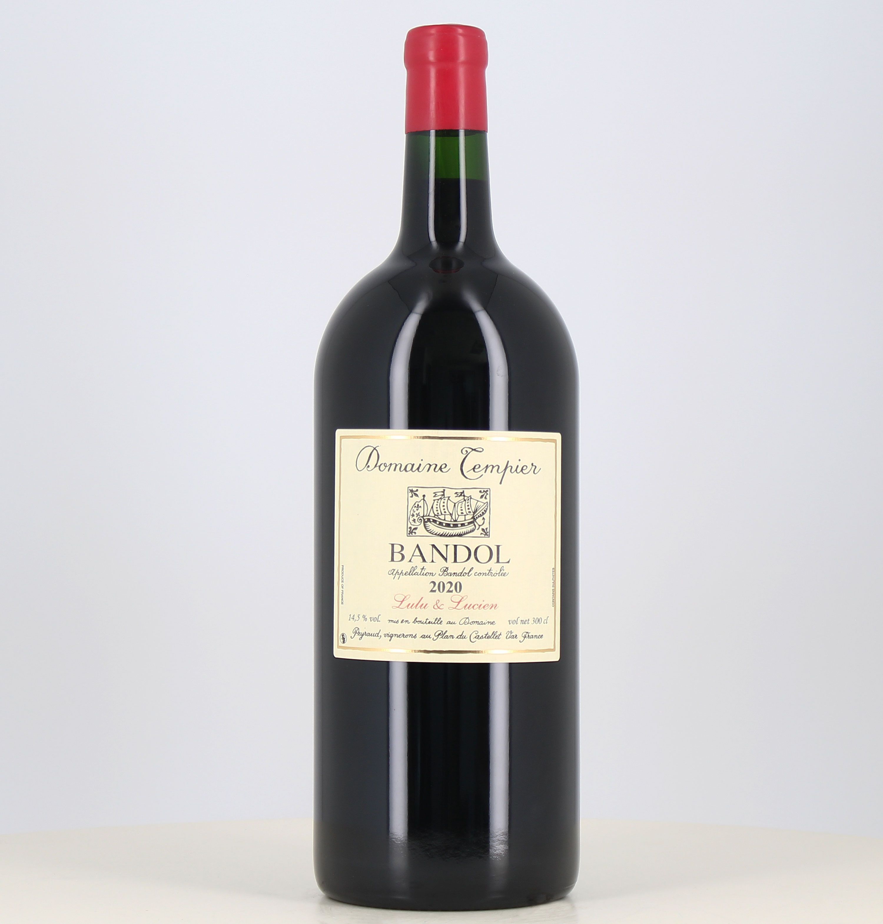 Jeroboam vino rosso Bandol Lulu & Lucien Domaine Tempier 2020 Jeroboam vino rosso Bandol Lulu & Lucien Domaine Tempier 2020
