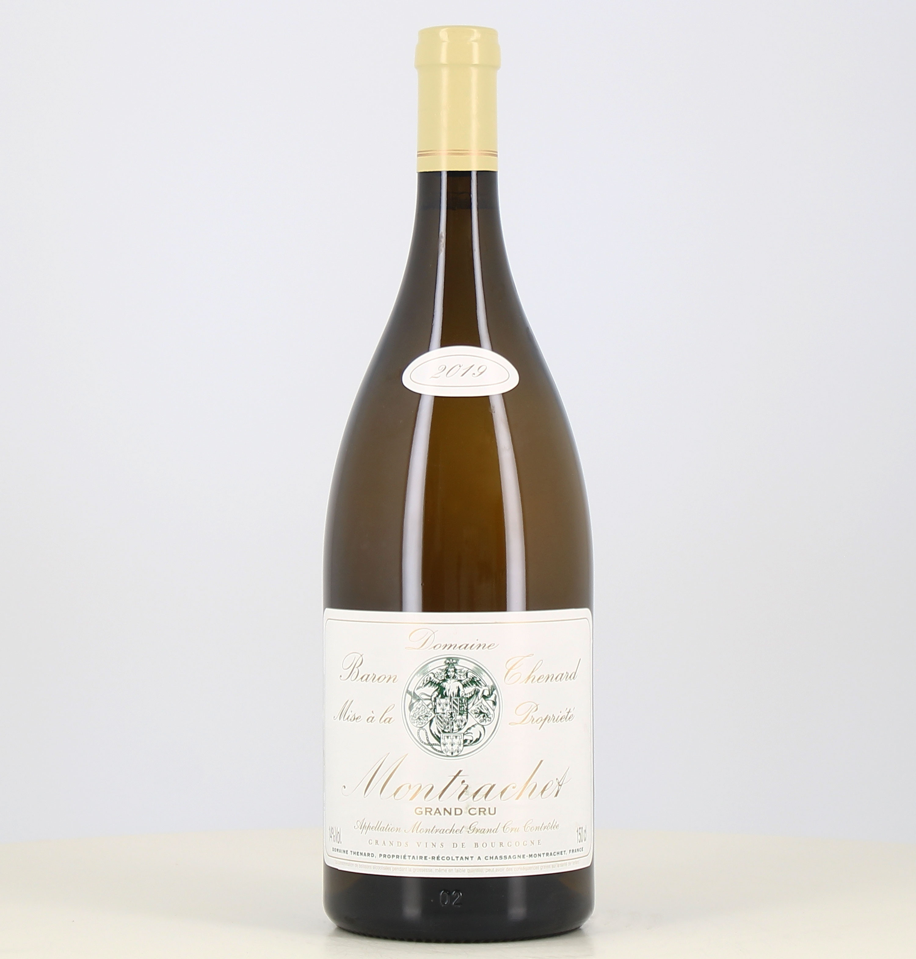 Magnum di vino bianco Montrachet grand cru domaine Thenard 2019 Magnum di vino bianco Montrachet grand cru domaine Thenard 2019