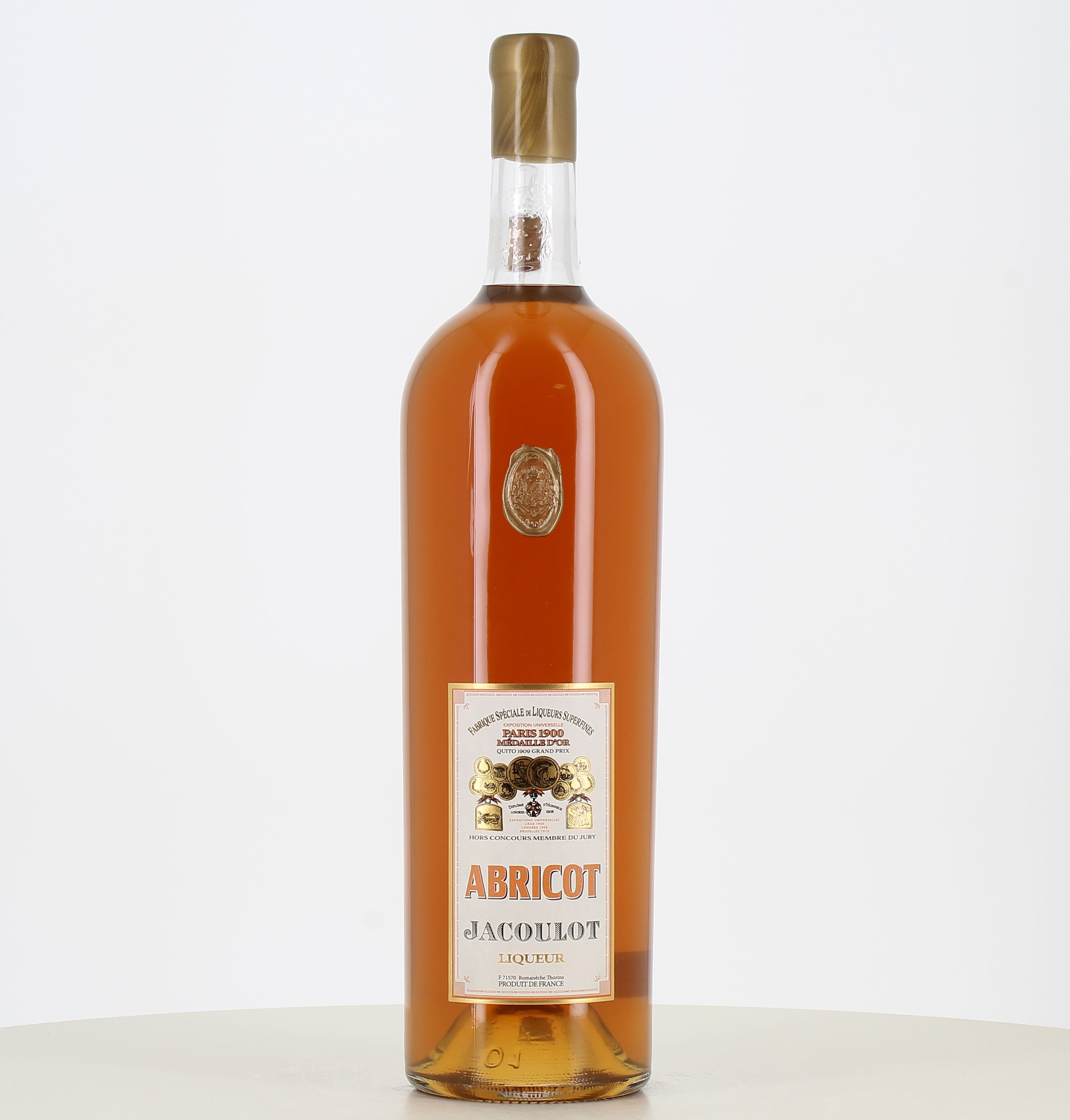 Liquore all'albicocca Jéroboam Jacoulot da 3 litri. 