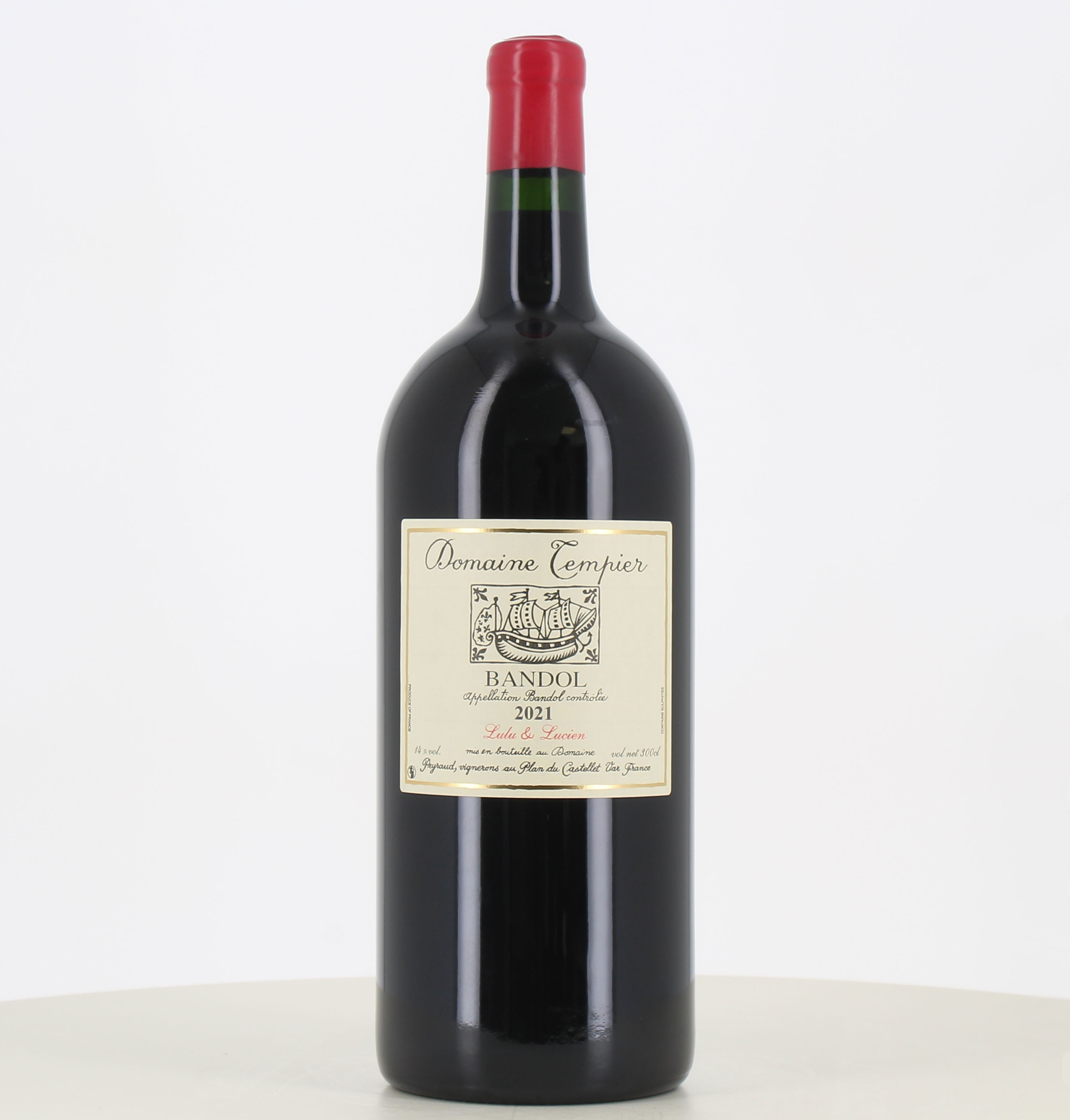 Jeroboam red wine Bandol Lulu & Lucien Domaine Tempier 2021 