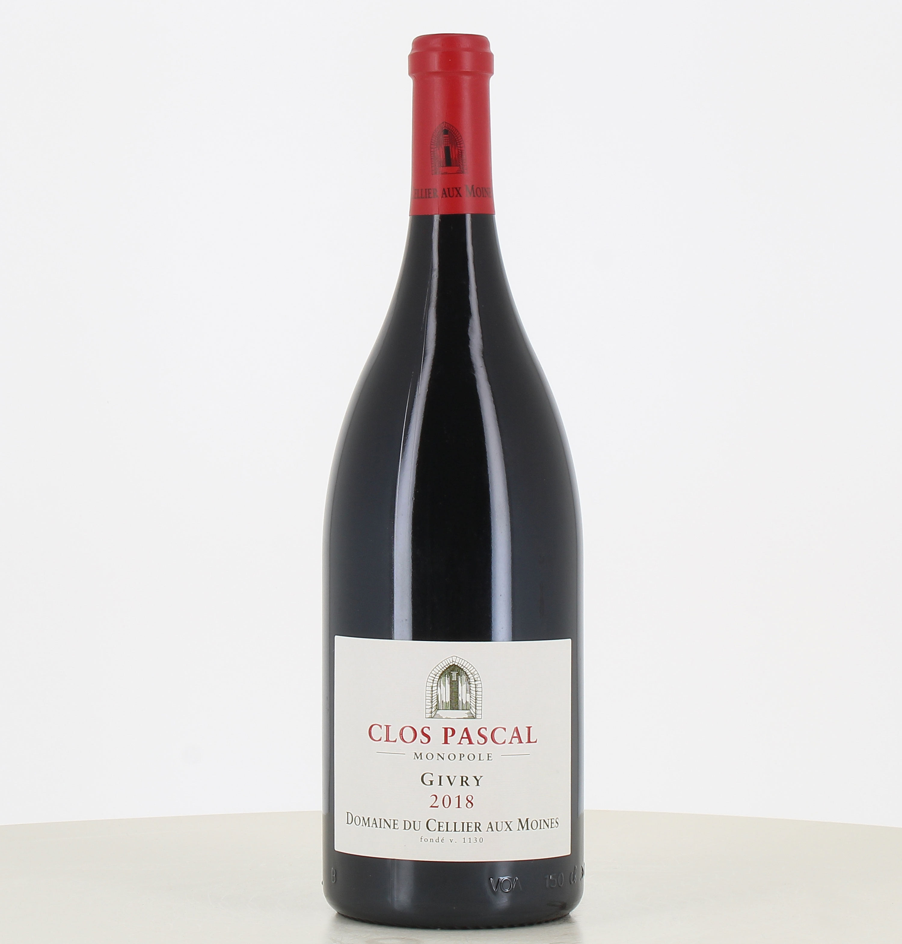 Magnum of red wine Givry Clos Pascal Monopole du Cellier aux Moines 2018 