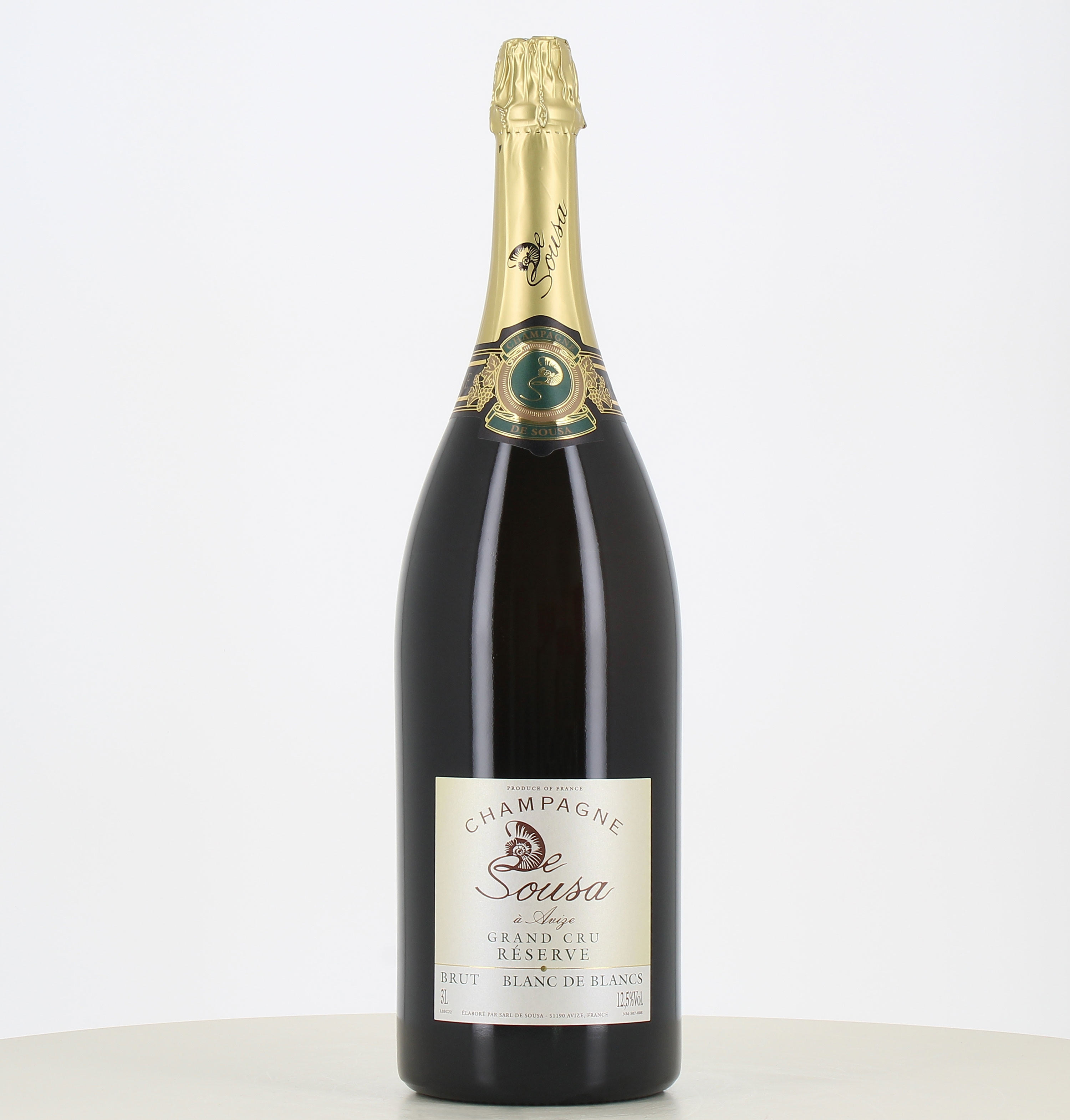 Jéroboam de Champagne grand cru blanc de blancs cuvée réserve De Sousa 