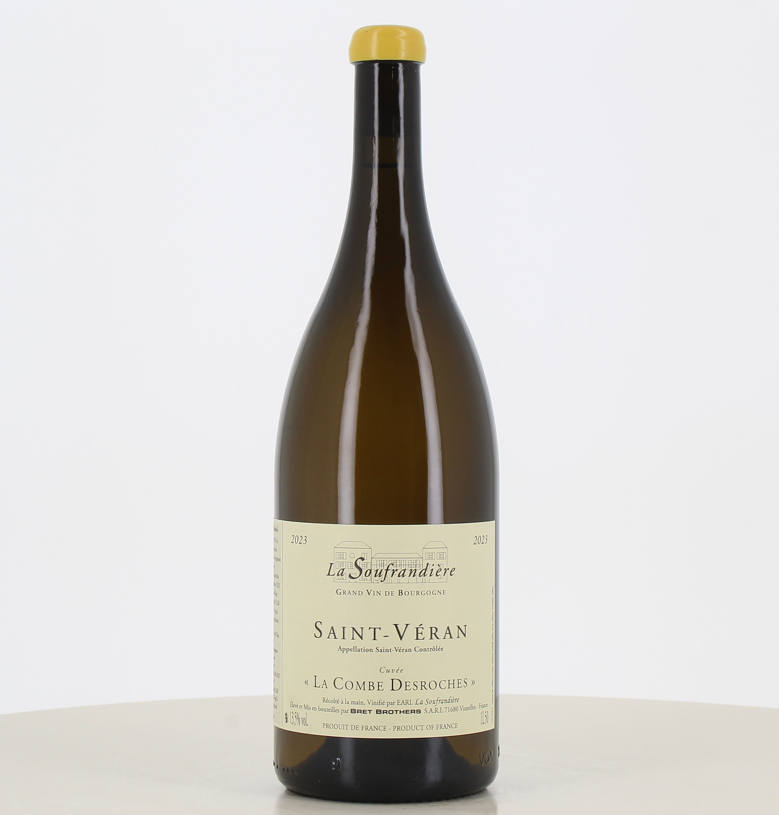 Magnum de vino blanco Saint-Véran La Combe Desroches La Soufrandière 2023. 