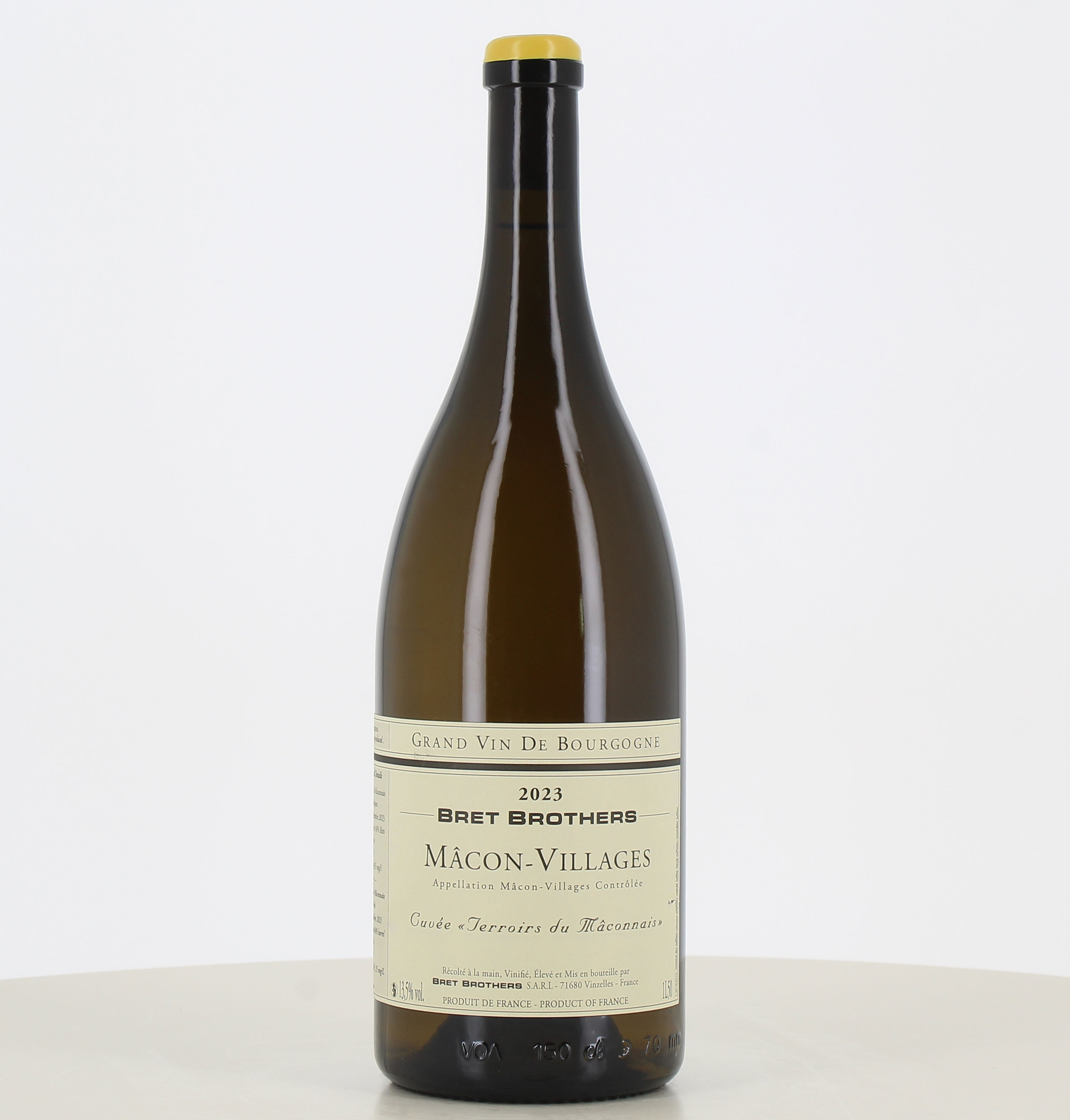 Magnum di vino bianco Mâcon-Village cuvée Terroirs du Mâconnais della Bret Brothers 2023 