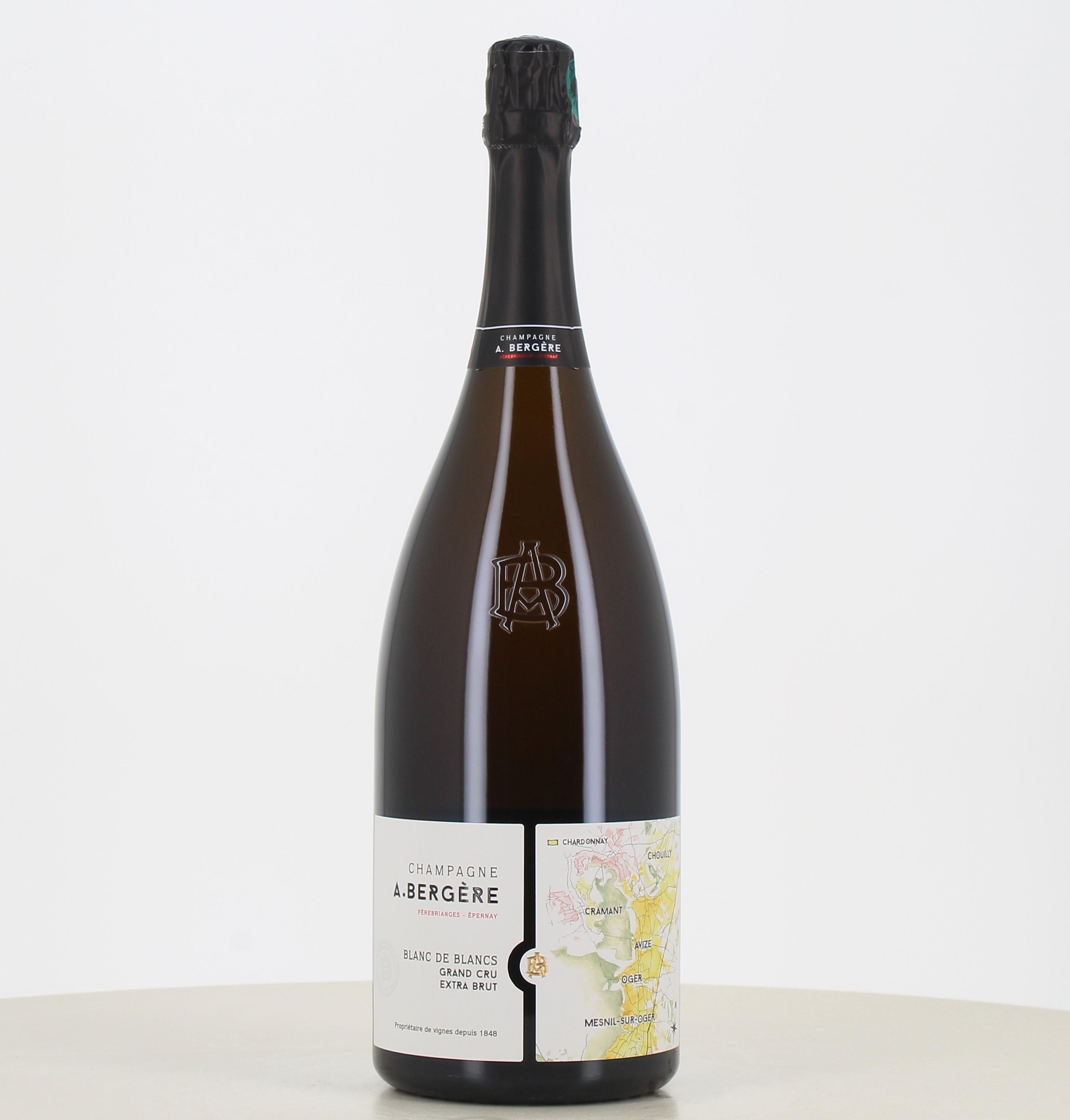 Magnum Champagner Grand Cru Blanc de Blanc Extra-Brut A. Bergère 