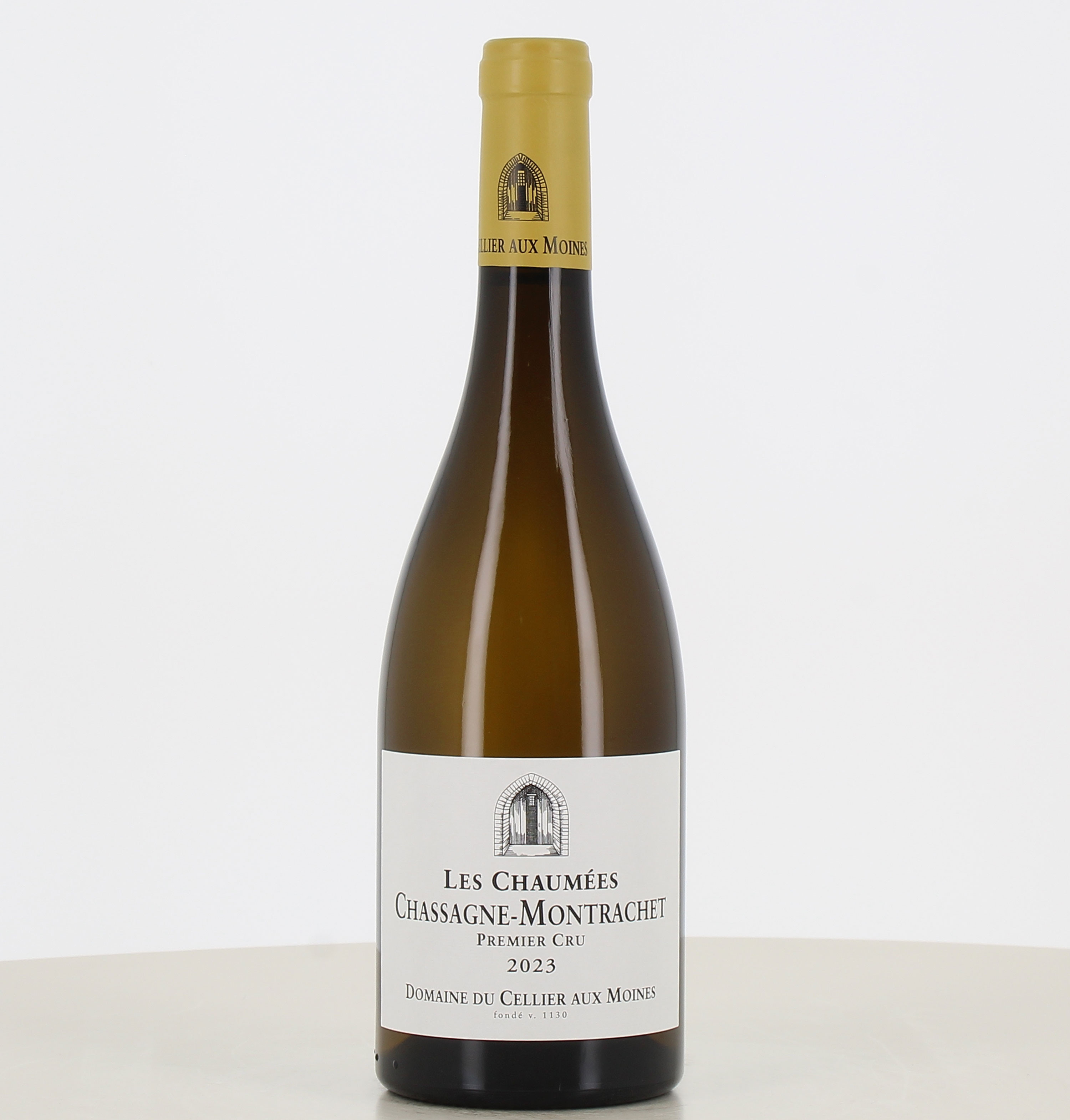Bouteille Chassagne Montrachet Blanc 1er Cru Les Chaumées Blanc 2023 Cellier aux Moines 75cl 