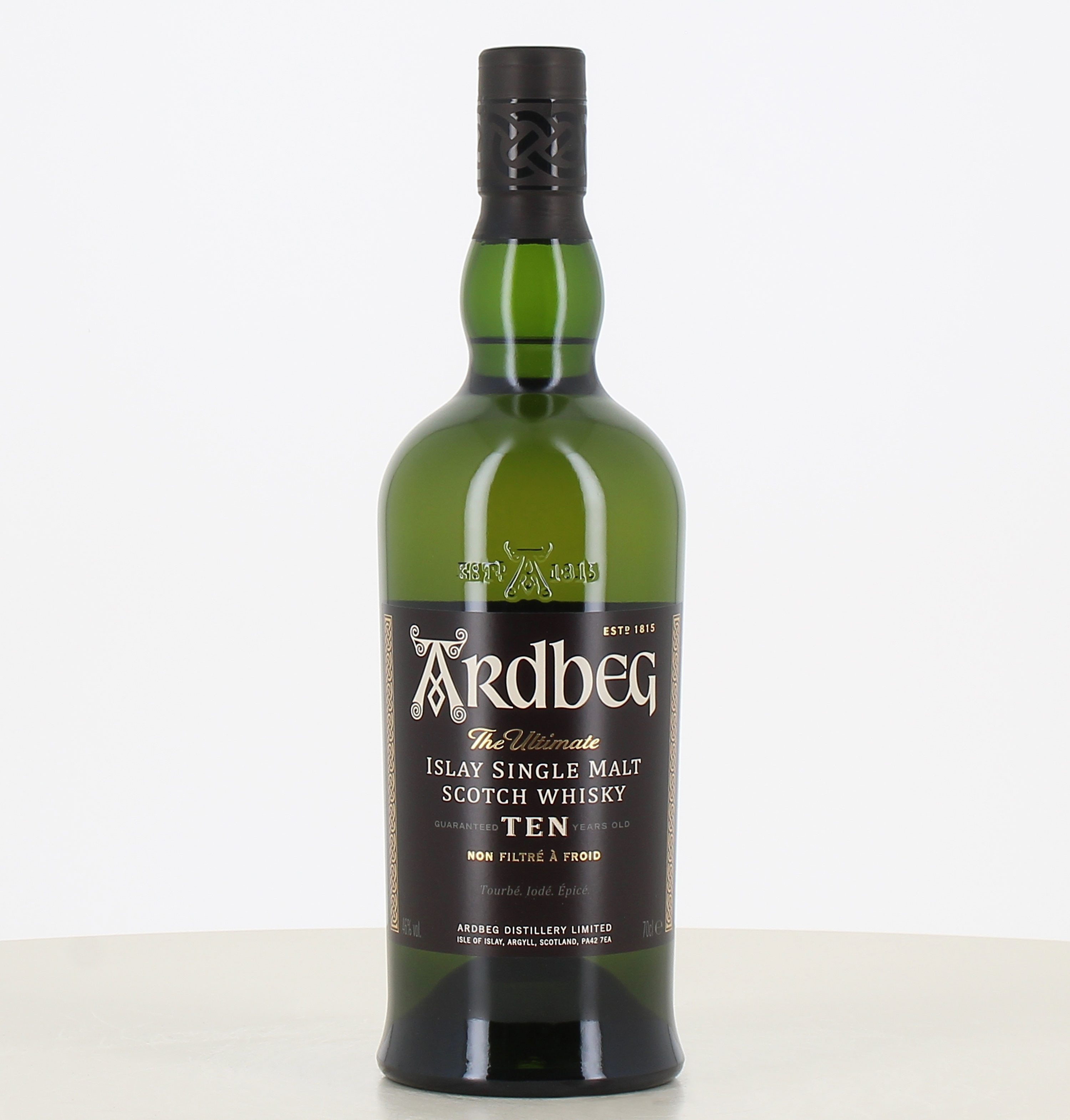 Botella de whisky Ardbeg de 10 años de edad, 70 cl. 