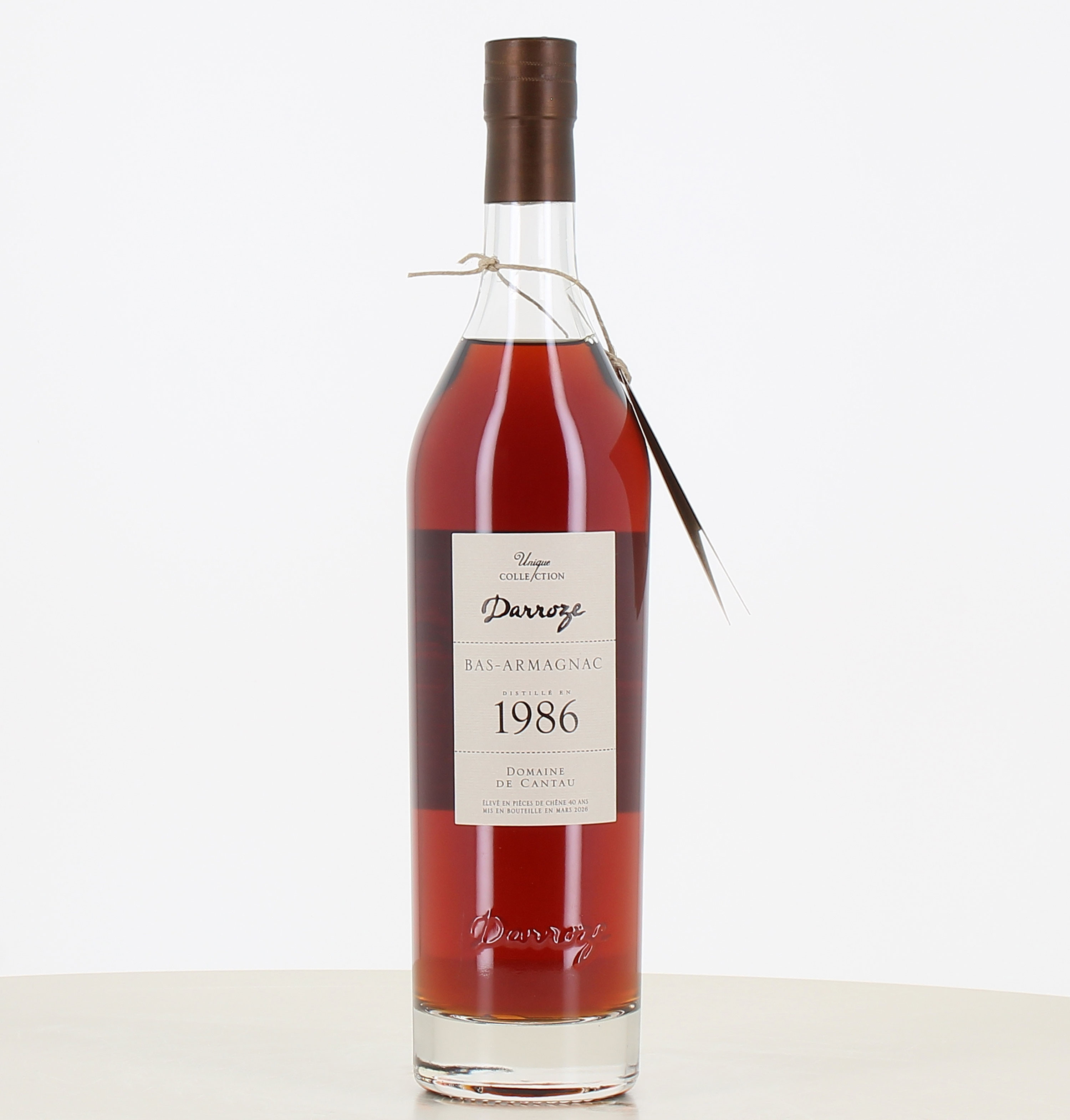 Botella de Bas-Armagnac 1986 Darroze de 70cl. 