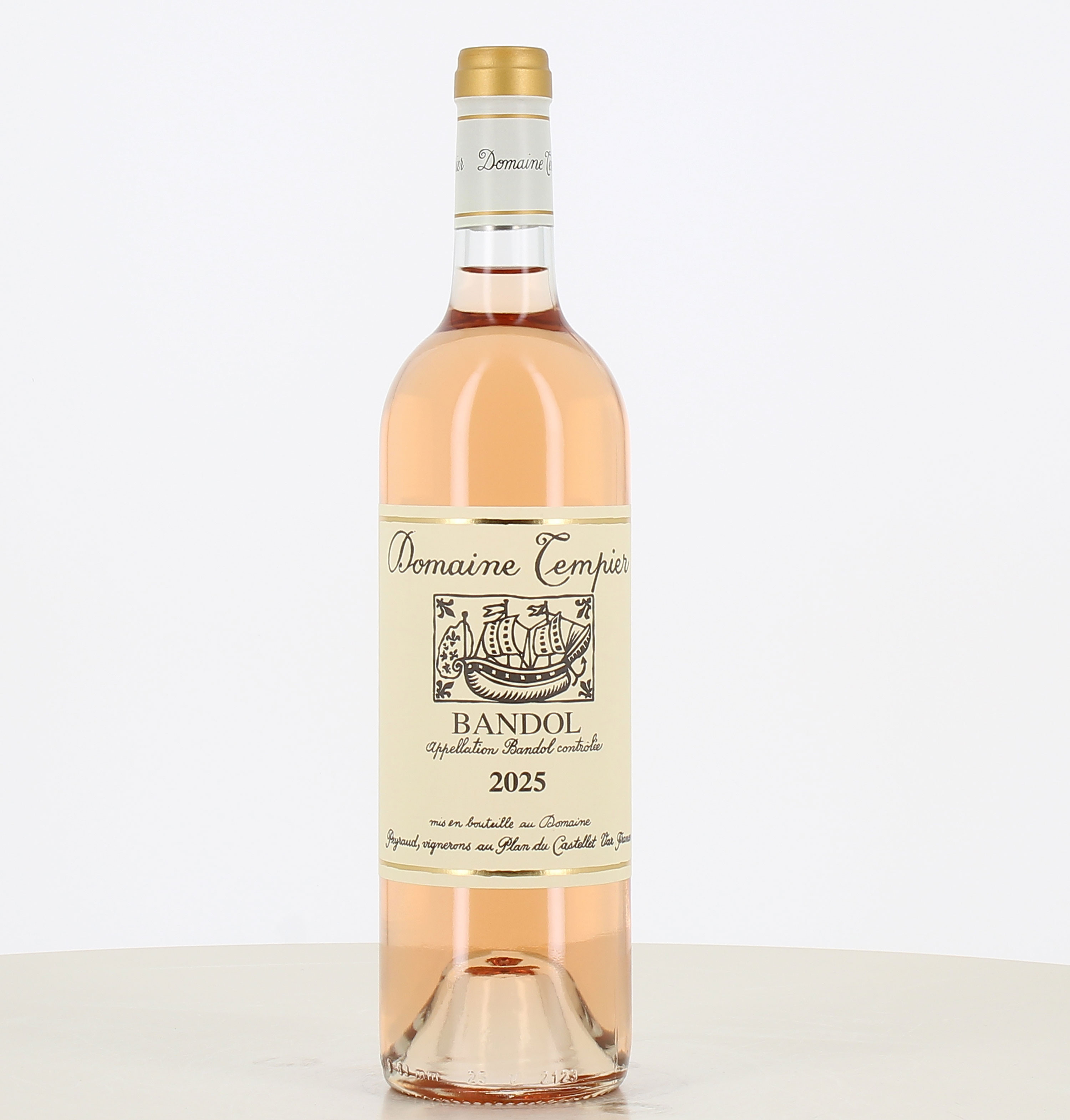 Bouteille Bandol rosé 2025 Tempier 75cl 