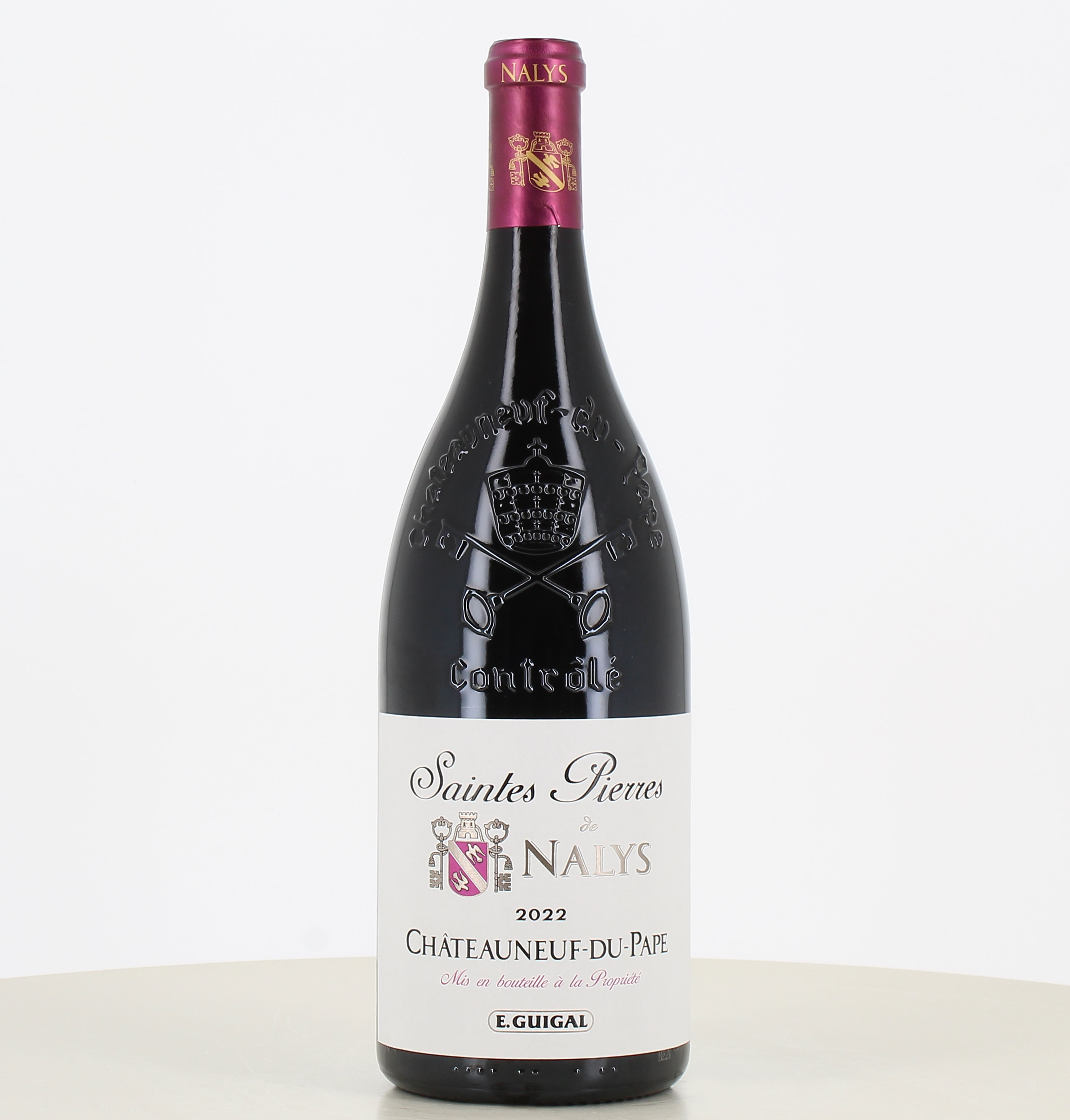 Magnum Rotwein Châteauneuf du Pape Saintes Pierres 2023 vom Château de Nalys. 